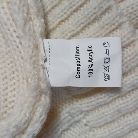 Romwe Elegant Cream Off-Shoulder Sweater with Lace Trim Size Small - Picture 6 of 12